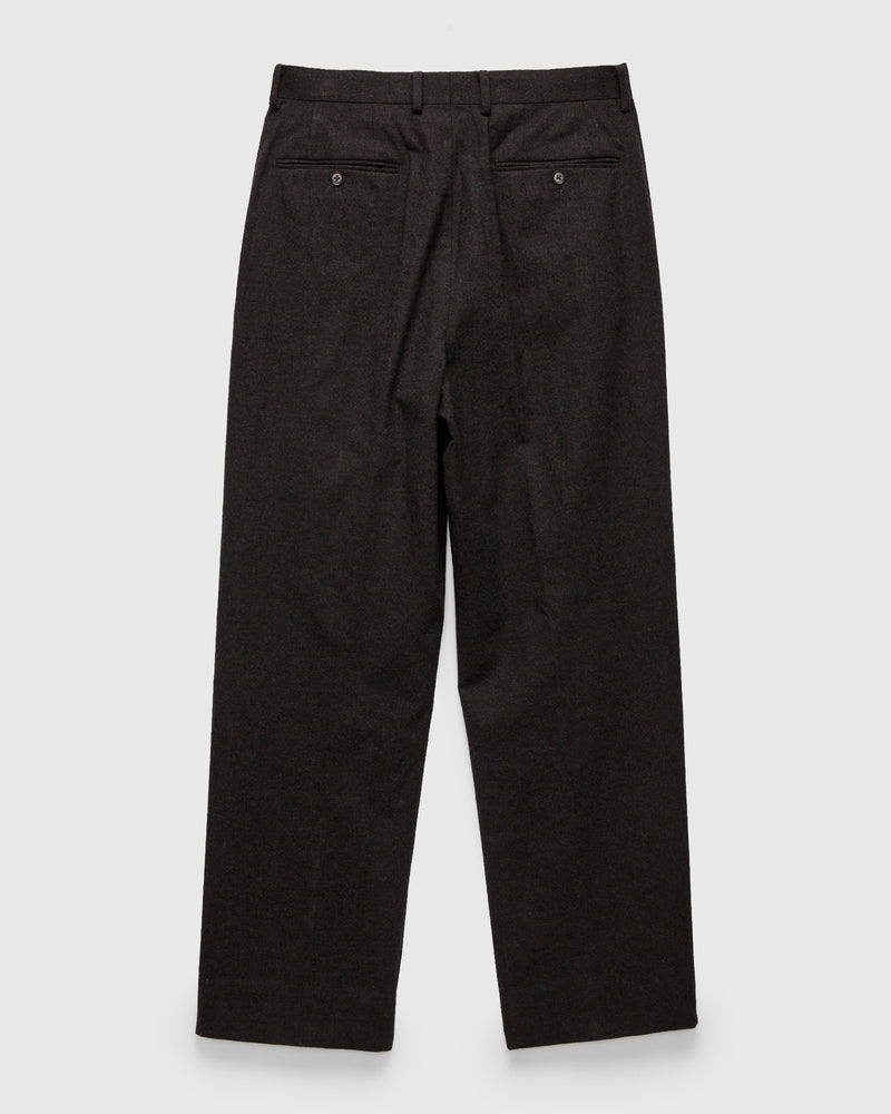 Wool Serge 2P Trousers in Top Brown