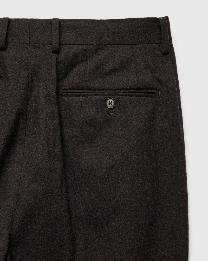 Wool Serge 2P Trousers in Top Brown