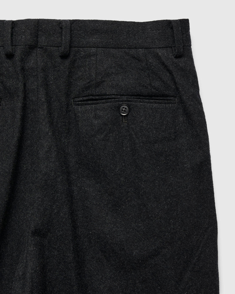 Wool Serge 2P Trousers in Top Charcoal