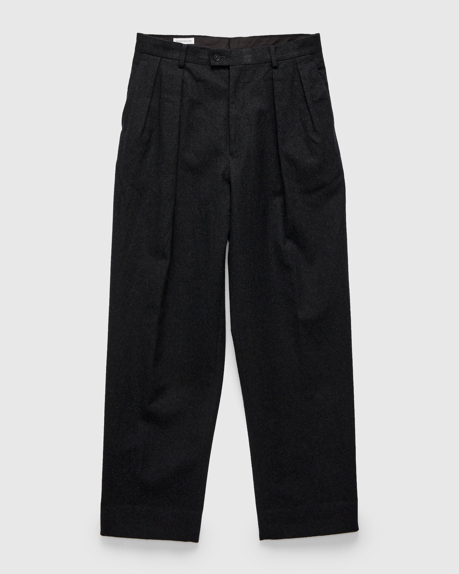 Wool Serge 2P Trousers in Top Charcoal – Blue Owl Workshop