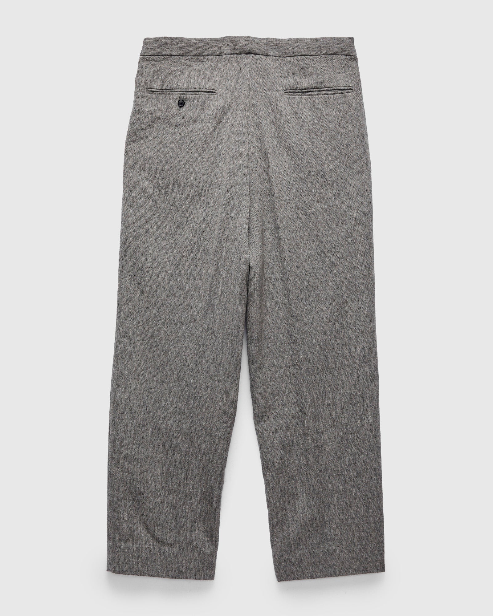 Wool Herringbone Easy Trousers in Top Grey – Blue Owl Workshop