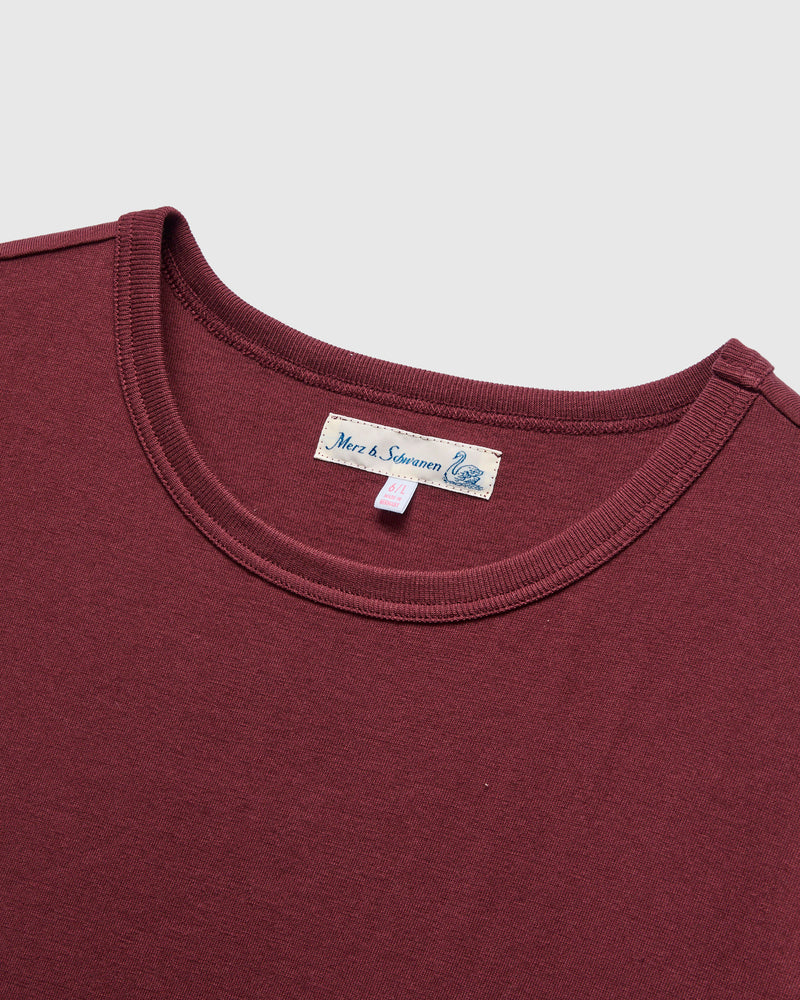 1950s "Good Originals" 5.5oz Loopwheel T-Shirt in Burgundy