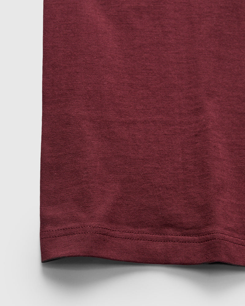1950s "Good Originals" 5.5oz Loopwheel T-Shirt in Burgundy