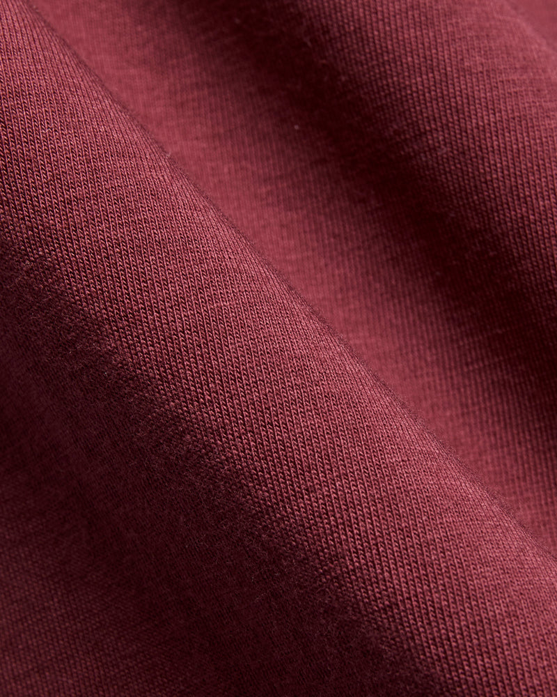 1950s "Good Originals" 5.5oz Loopwheel T-Shirt in Burgundy