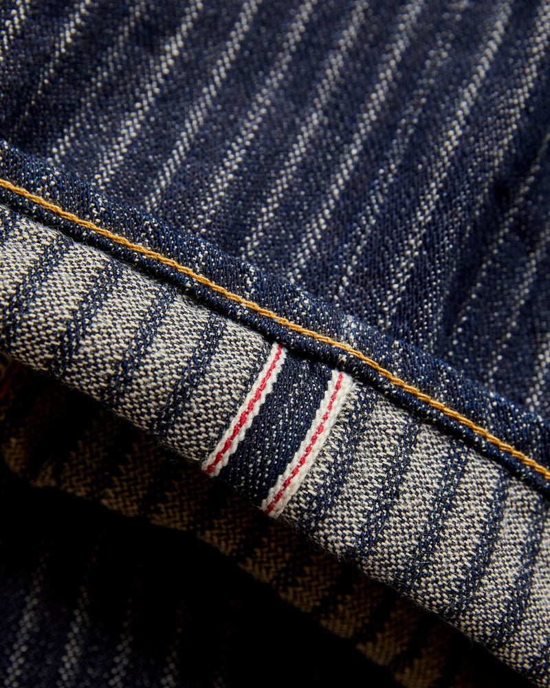 266-HJS 12oz Jacquard Stripe Selvedge Denim - Relaxed Straight Fit