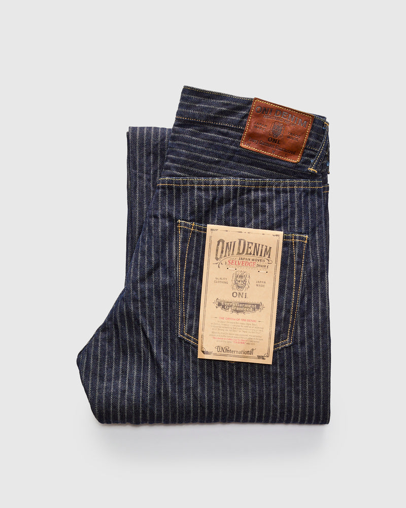 266-HJS 12oz Jacquard Stripe Selvedge Denim - Relaxed Straight Fit