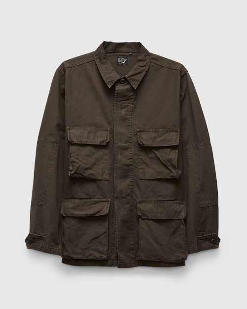 Stone Washed B.D.U Jacket in Coffee Brown