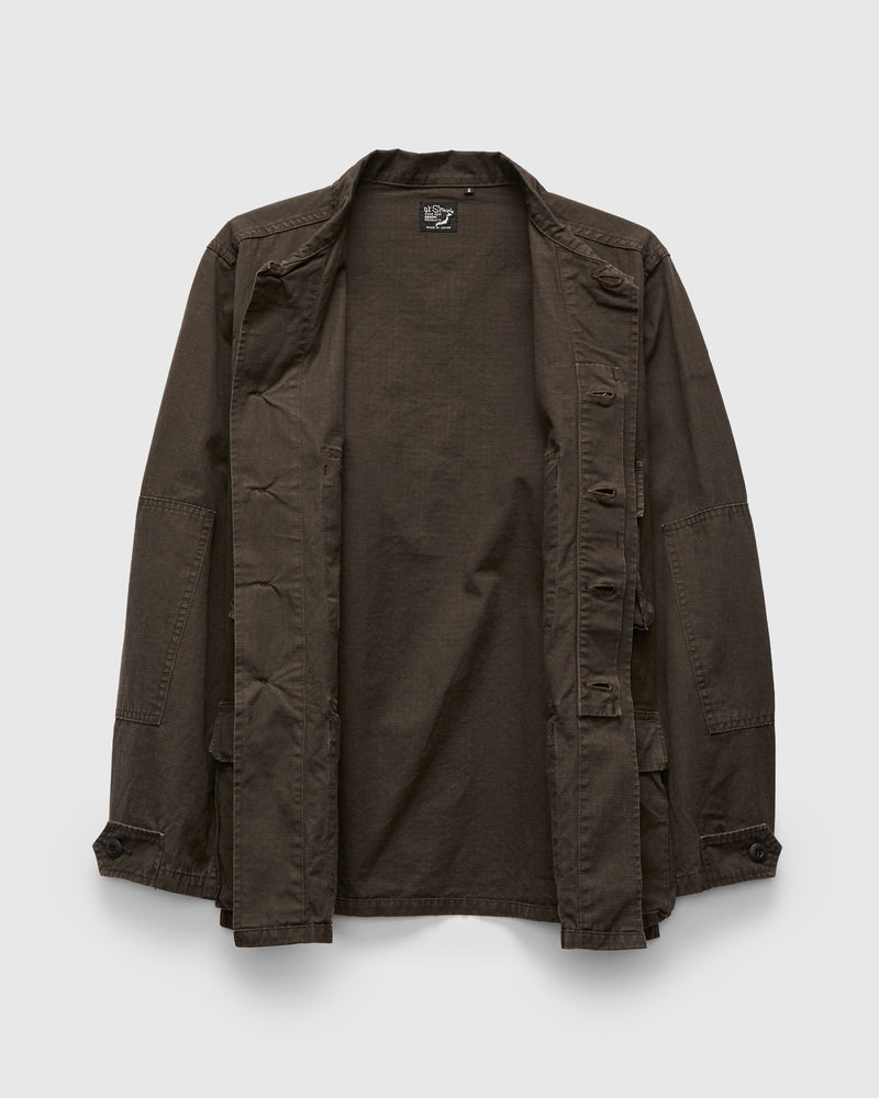 Stone Washed B.D.U Jacket in Coffee Brown