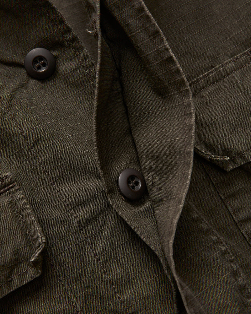 Stone Washed B.D.U Jacket in Coffee Brown