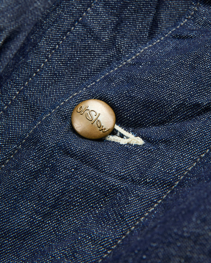 Relaxed Fit Denim Coverall in Indigo