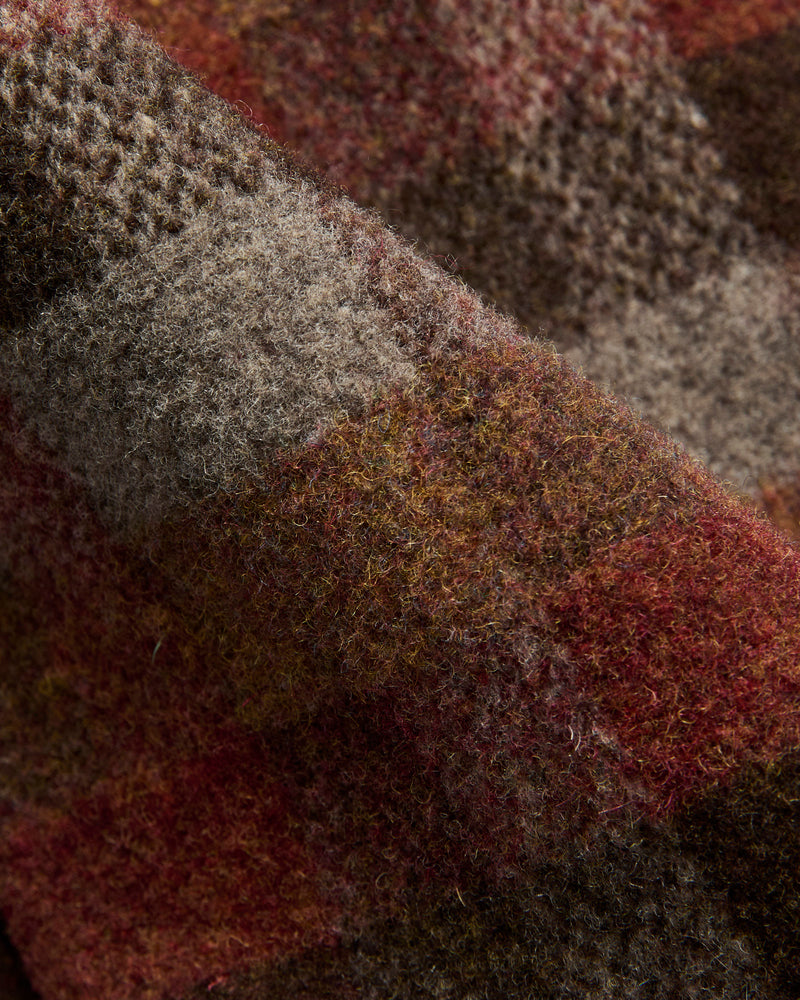 Agripa Wool Check Overshirt in Brown