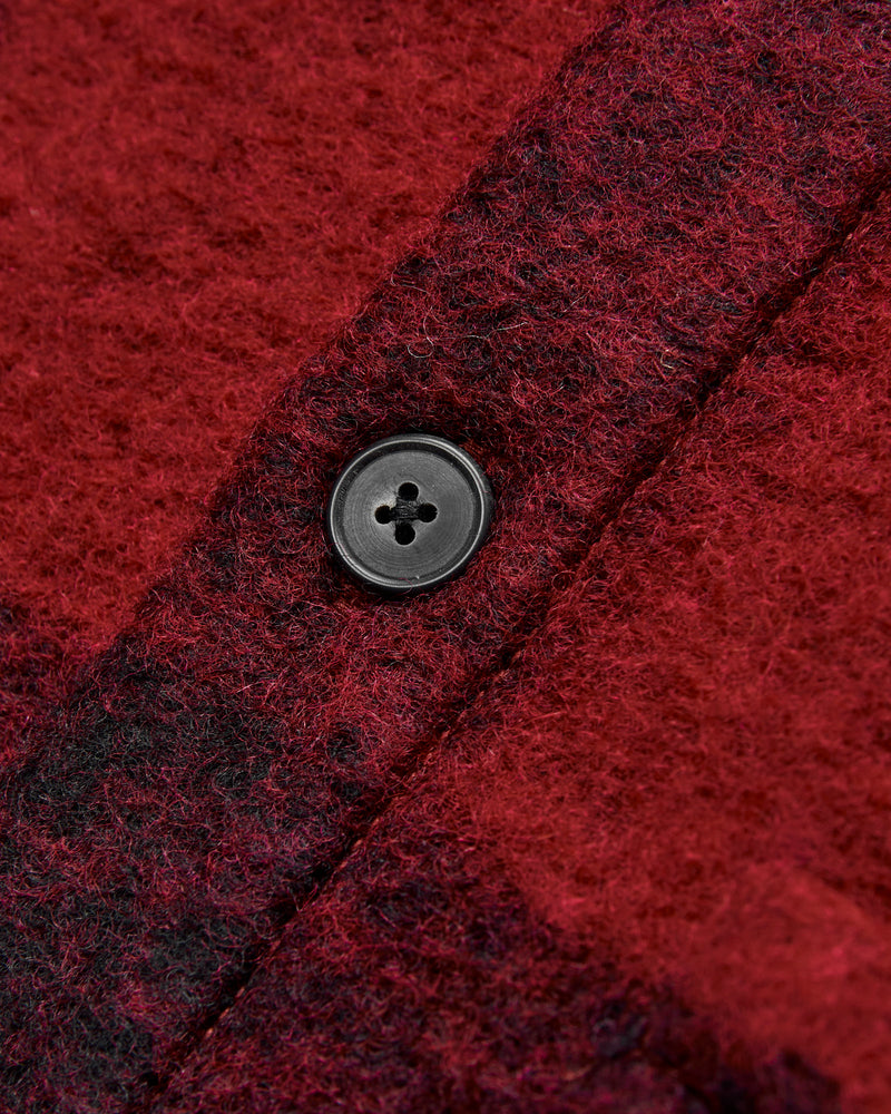 Big Buffalo Wool Check Overshirt in Red