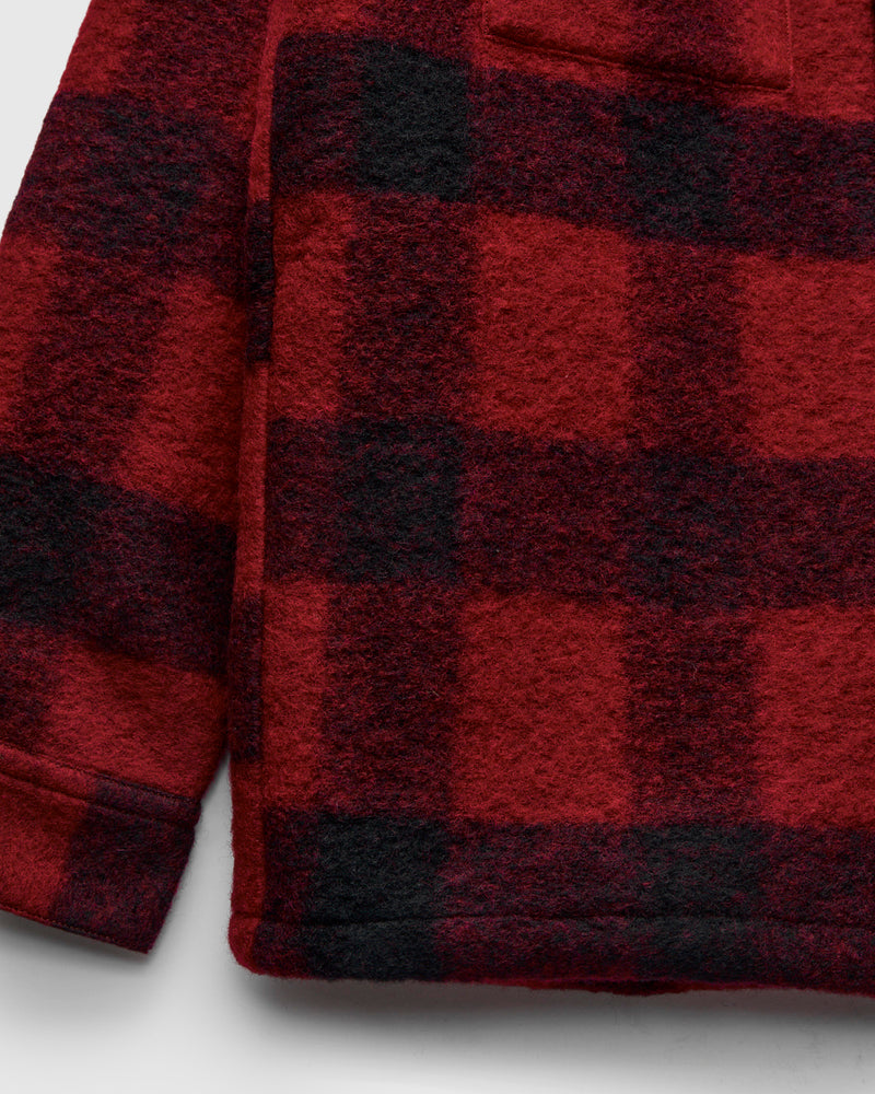 Big Buffalo Wool Check Overshirt in Red