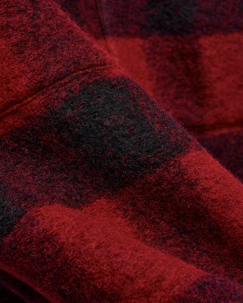 Big Buffalo Wool Check Lined Overshirt in Red