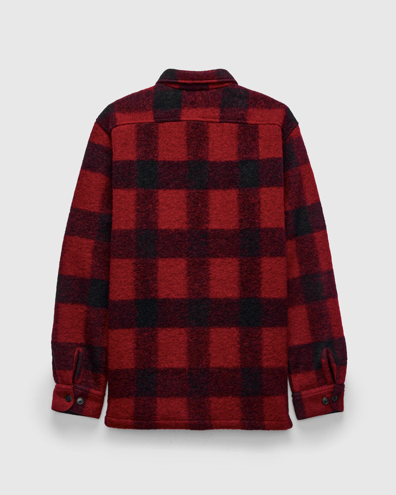 Big Buffalo Wool Check Overshirt in Red