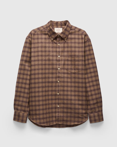 Relaxed Fit Camila Button-Up Shirt in Dusty Brown