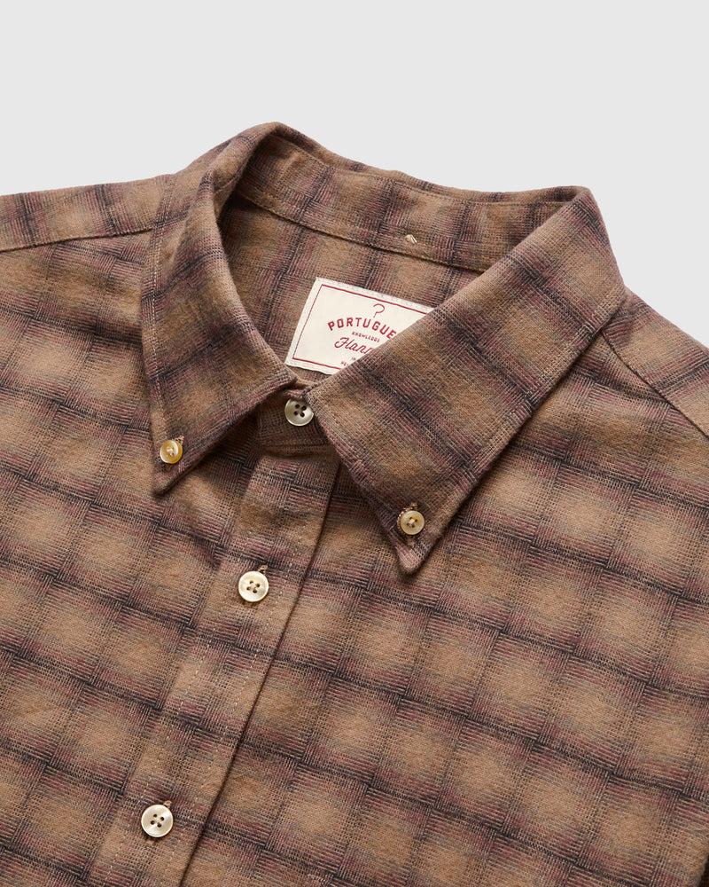 Relaxed Fit Camila Button-Up Shirt in Dusty Brown