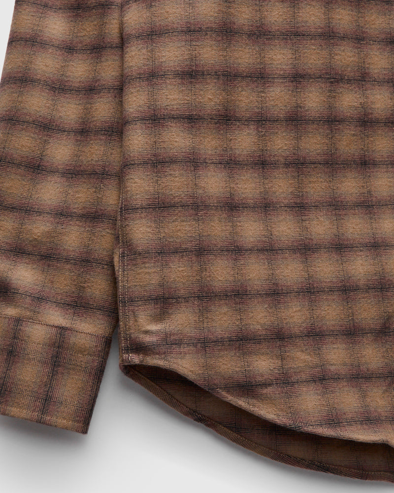 Relaxed Fit Camila Button-Up Shirt in Dusty Brown