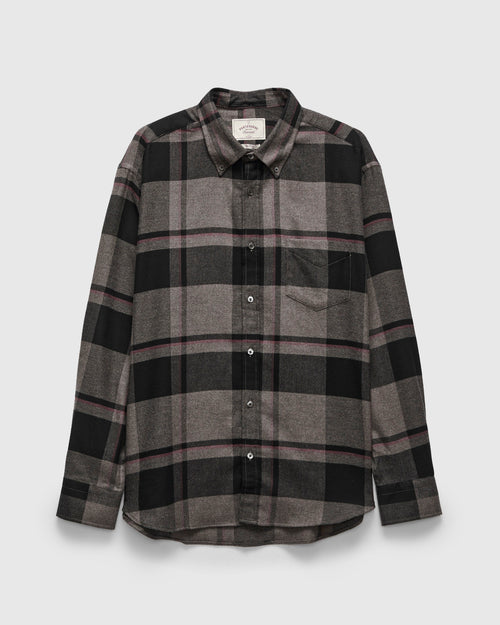 Relaxed Fit Lumen Button-Up Shirt in Slate