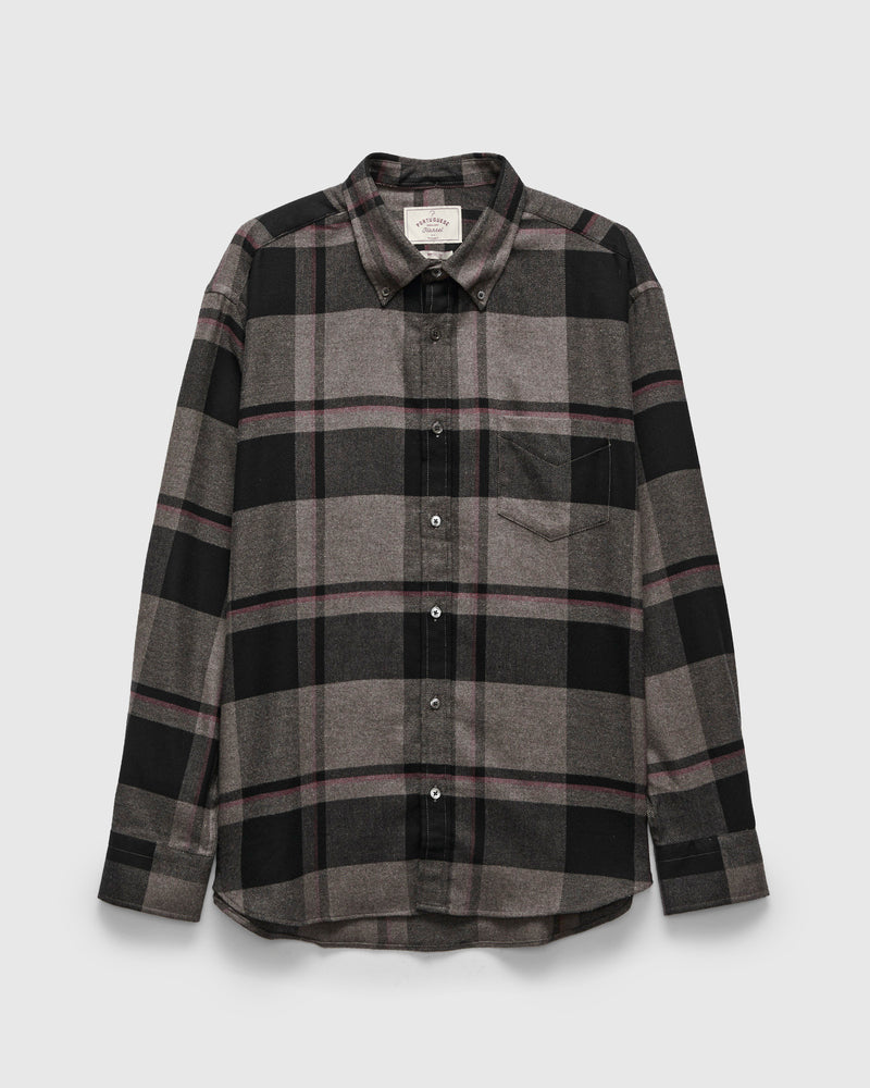 Relaxed Fit Lumen Button-Up Shirt in Slate