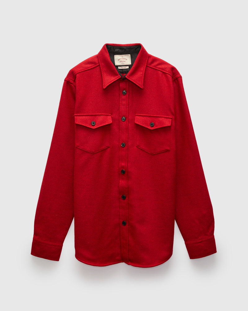 Wool Overshirt in Red