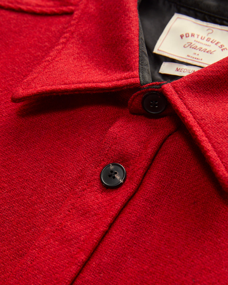 Wool Overshirt in Red
