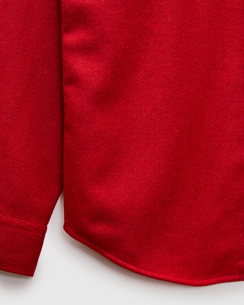 Wool Overshirt in Red