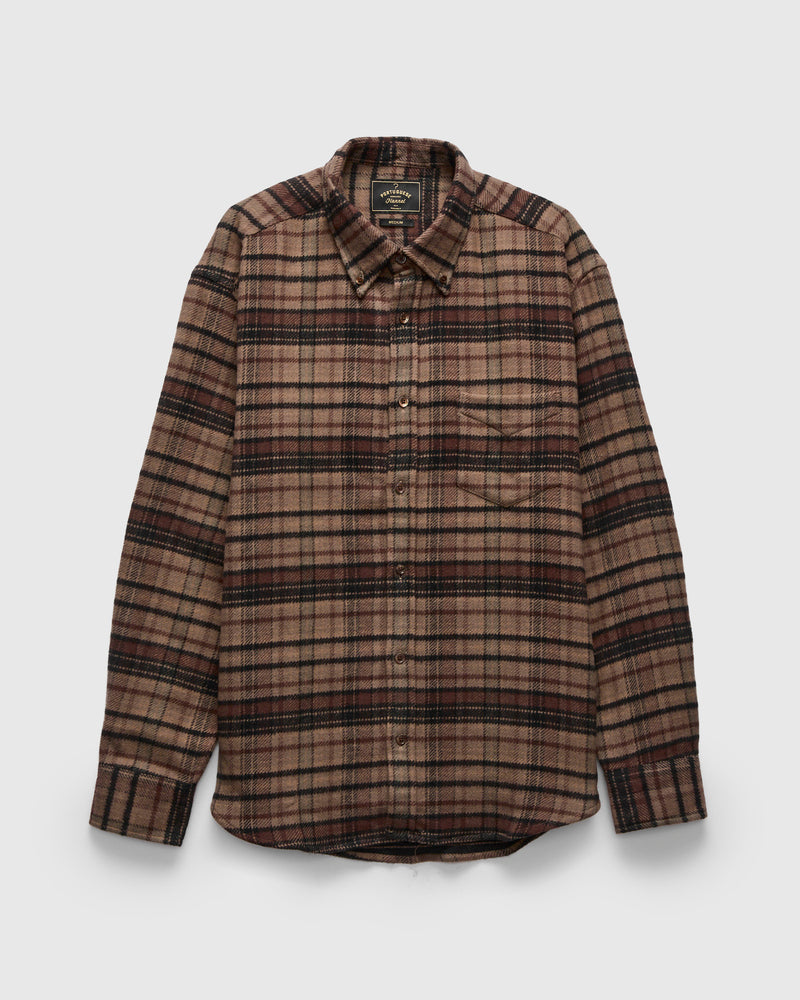 Relaxed Fit Stalia Button-Up Shirt in Mocha
