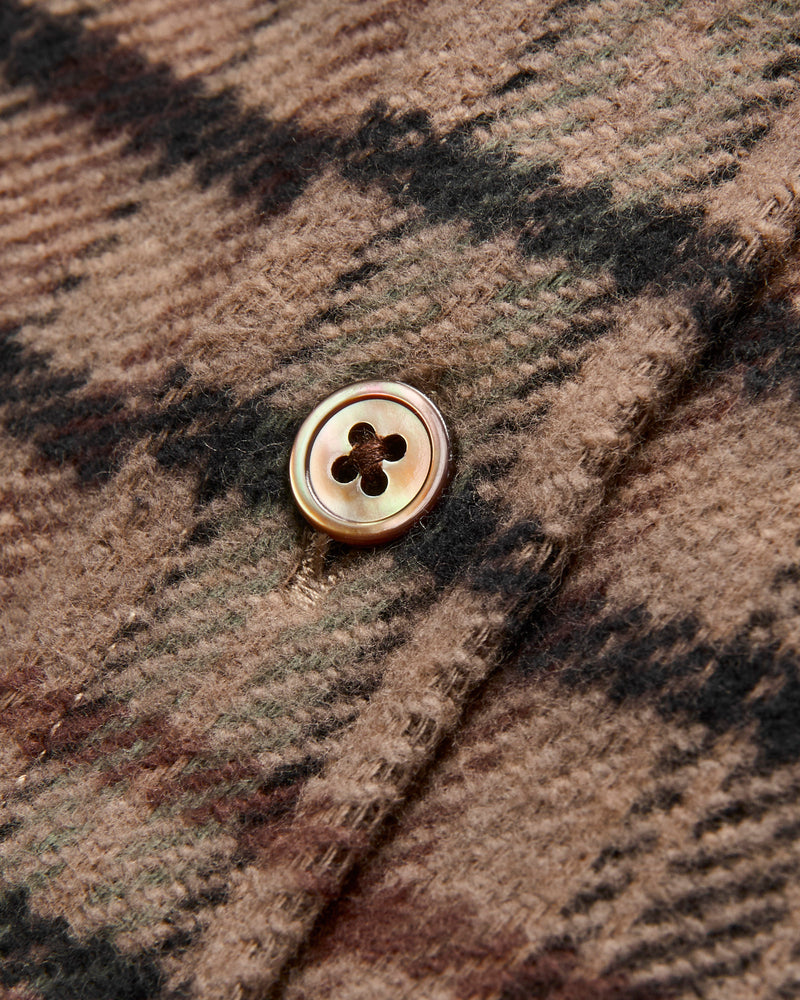 Relaxed Fit Stalia Button-Up Shirt in Mocha