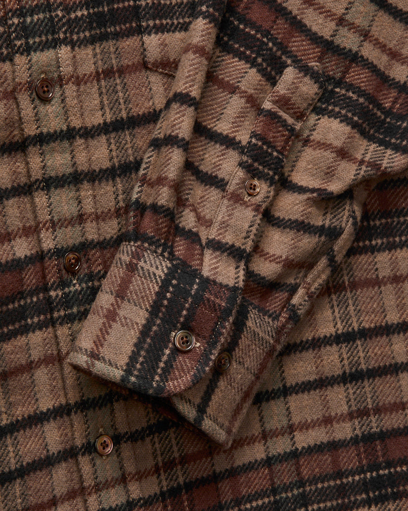Relaxed Fit Stalia Button-Up Shirt in Mocha