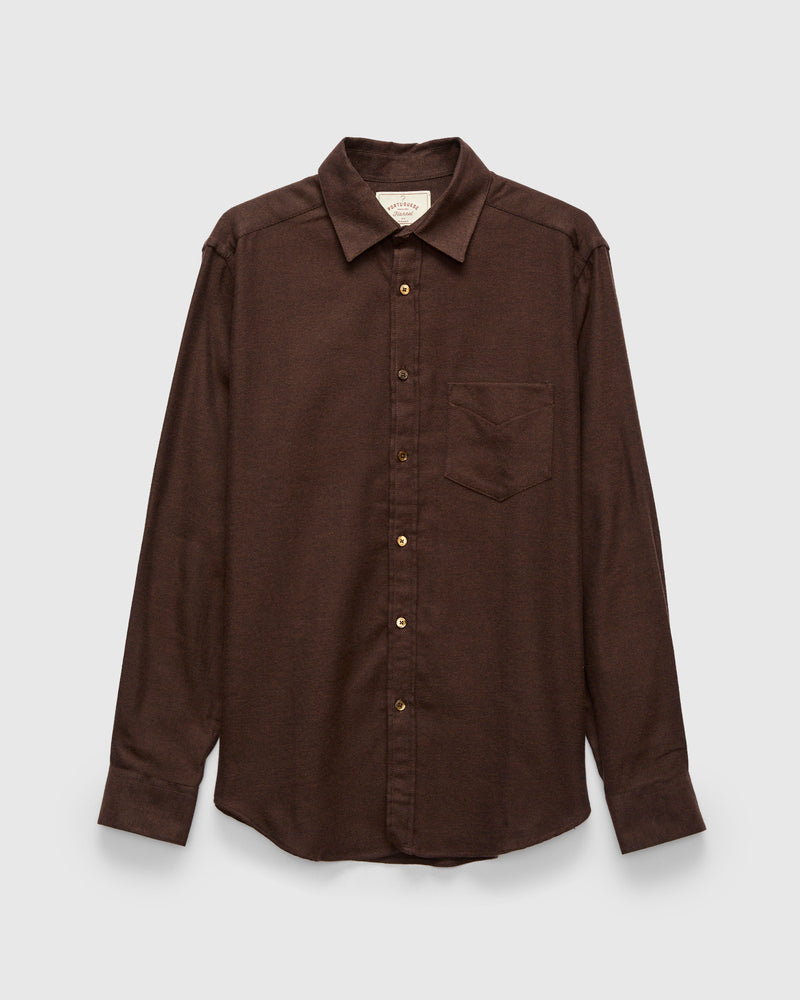 Teca Button-Up Shirt in Brown