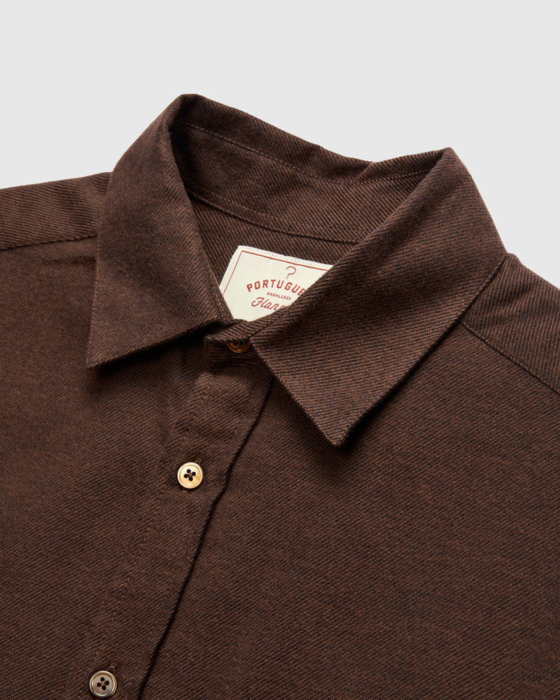 Teca Button-Up Shirt in Brown