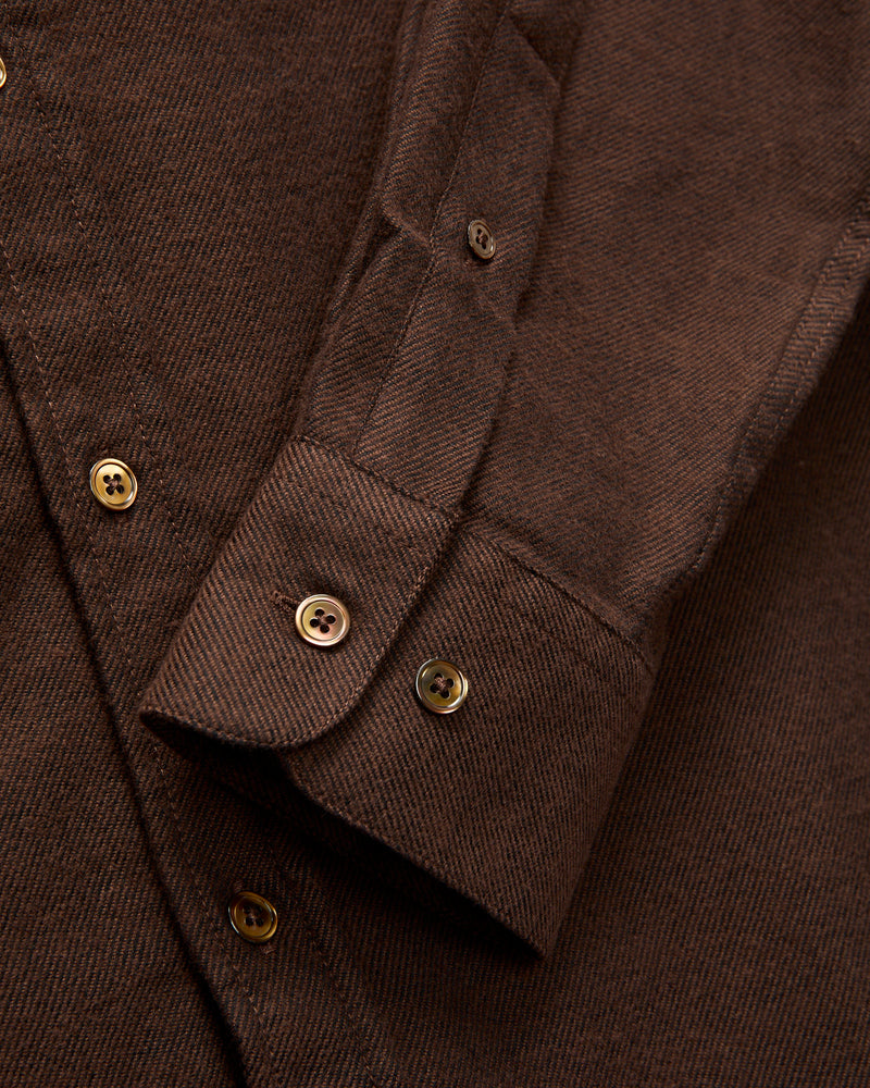 Teca Button-Up Shirt in Brown