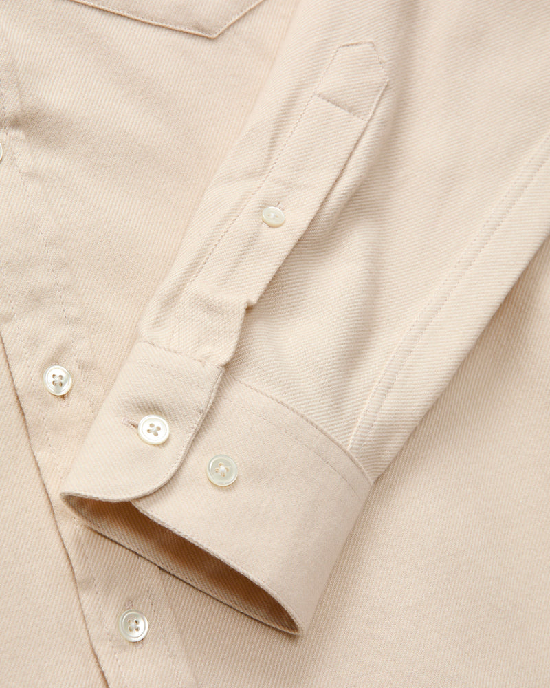 Teca Button-Up Shirt in Ecru