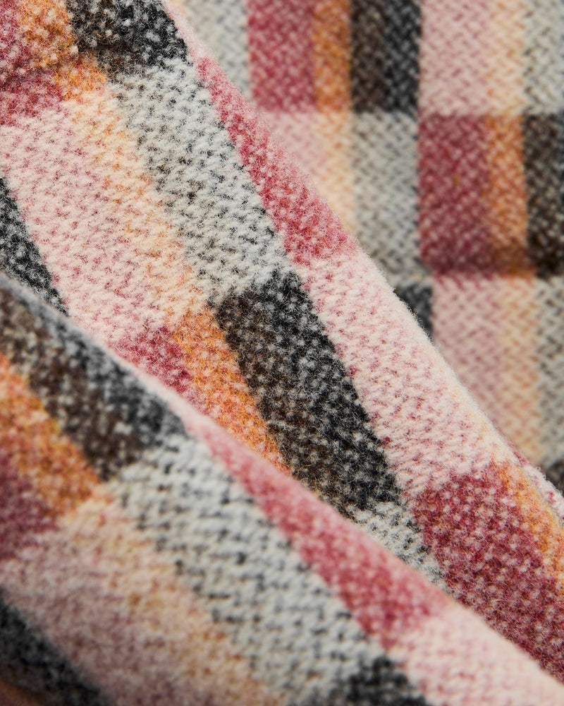 Tulia Wool Check Overshirt in Tan