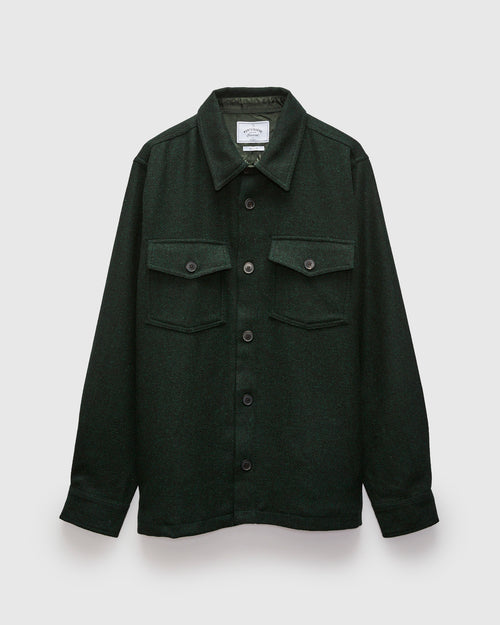 Wool Field Overshirt in Green