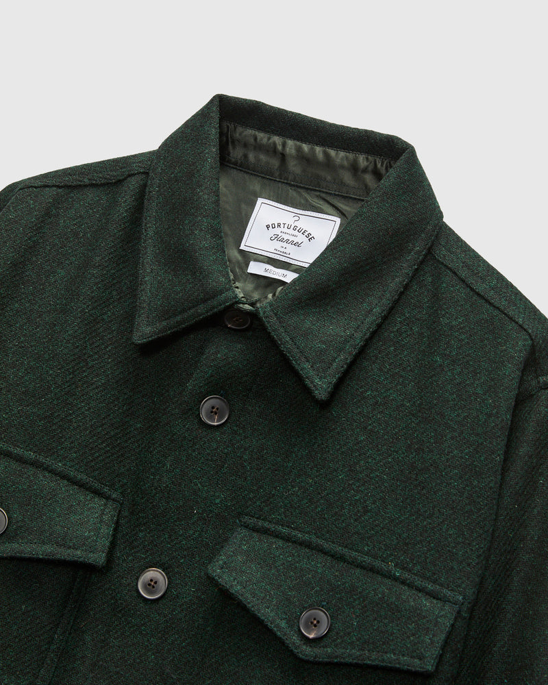 Wool Field Overshirt in Green