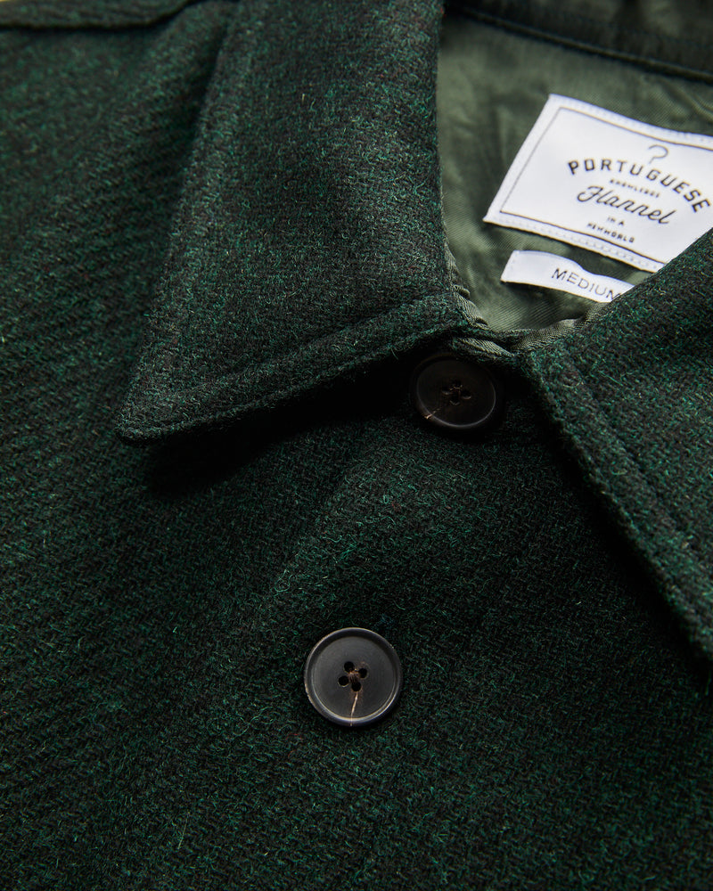 Wool Field Overshirt in Green