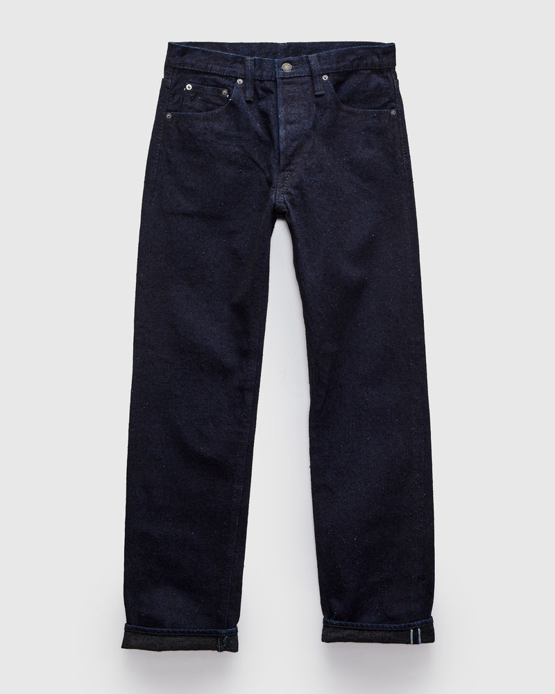 "Indigo x Sumi" 16oz Rinsed Double Nep Selvedge Denim - Regular Straight Fit