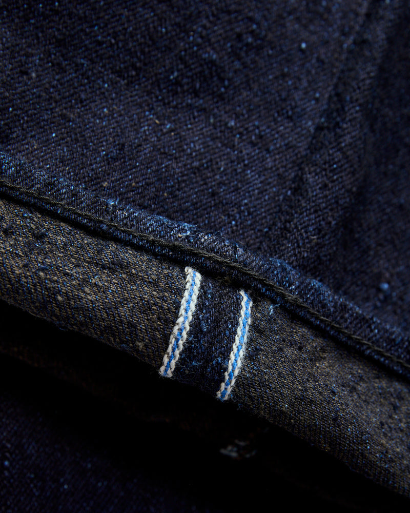 "Indigo x Sumi" 16oz Rinsed Double Nep Selvedge Denim - Regular Straight Fit