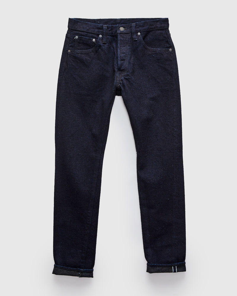 "Indigo x Sumi" 16oz Rinsed Double Nep Selvedge Denim - Relaxed Tapered Fit