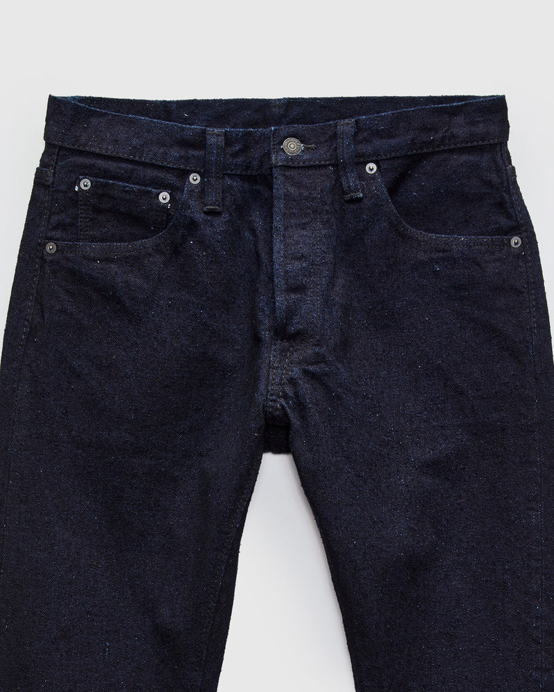 "Indigo x Sumi" 16oz Rinsed Double Nep Selvedge Denim - Relaxed Tapered Fit