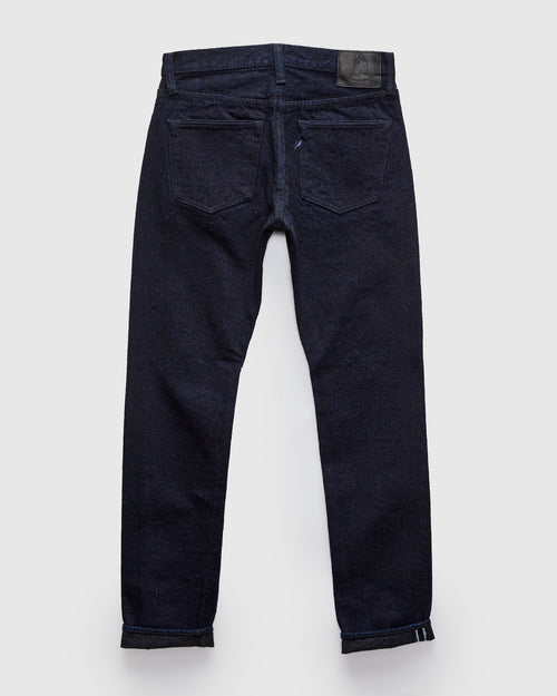 "Indigo x Sumi" 16oz Rinsed Double Nep Selvedge Denim - Relaxed Tapered Fit