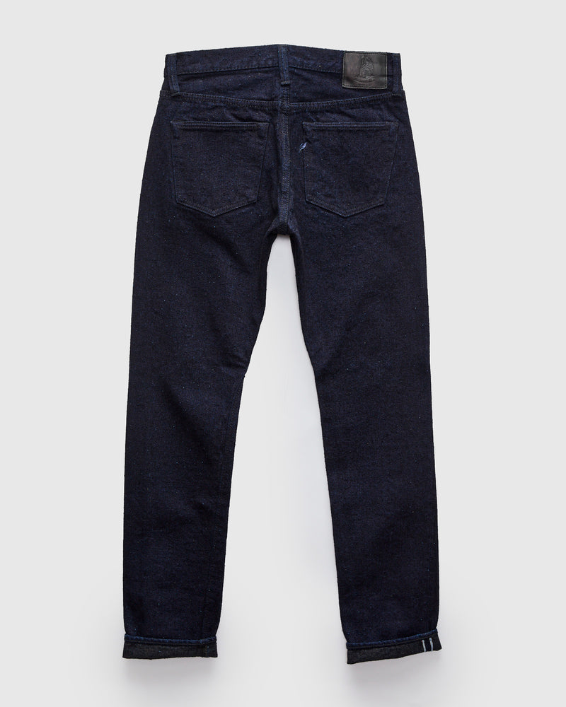 "Indigo x Sumi" 16oz Rinsed Double Nep Selvedge Denim - Relaxed Tapered Fit
