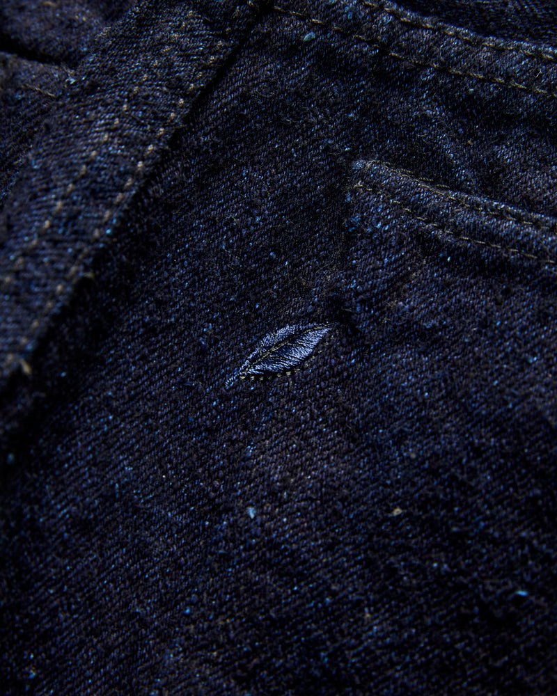 "Indigo x Sumi" 16oz Rinsed Double Nep Selvedge Denim - Relaxed Tapered Fit