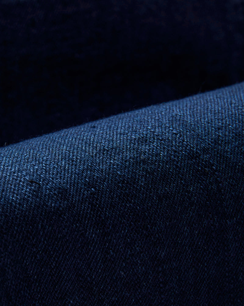"Oceanic Indigo x Black" 14oz Rinsed Selvedge Denim - Relaxed Tapered Fit