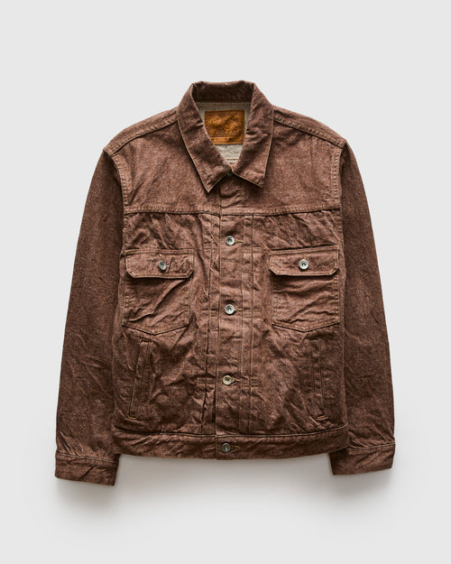 S552PX-BR "Kanoko" 15oz Brown Selvedge Denim Type-II Jacket