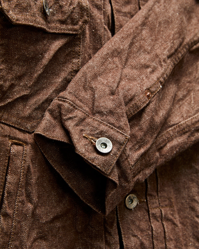 S552PX-BR "Kanoko" 15oz Brown Selvedge Denim Type-II Jacket