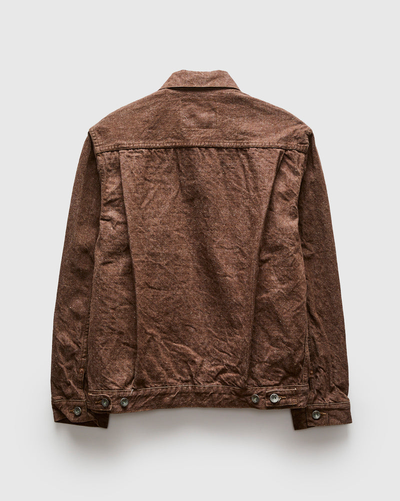 S552PX-BR "Kanoko" 15oz Brown Selvedge Denim Type-II Jacket