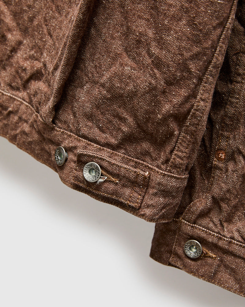 S552PX-BR "Kanoko" 15oz Brown Selvedge Denim Type-II Jacket